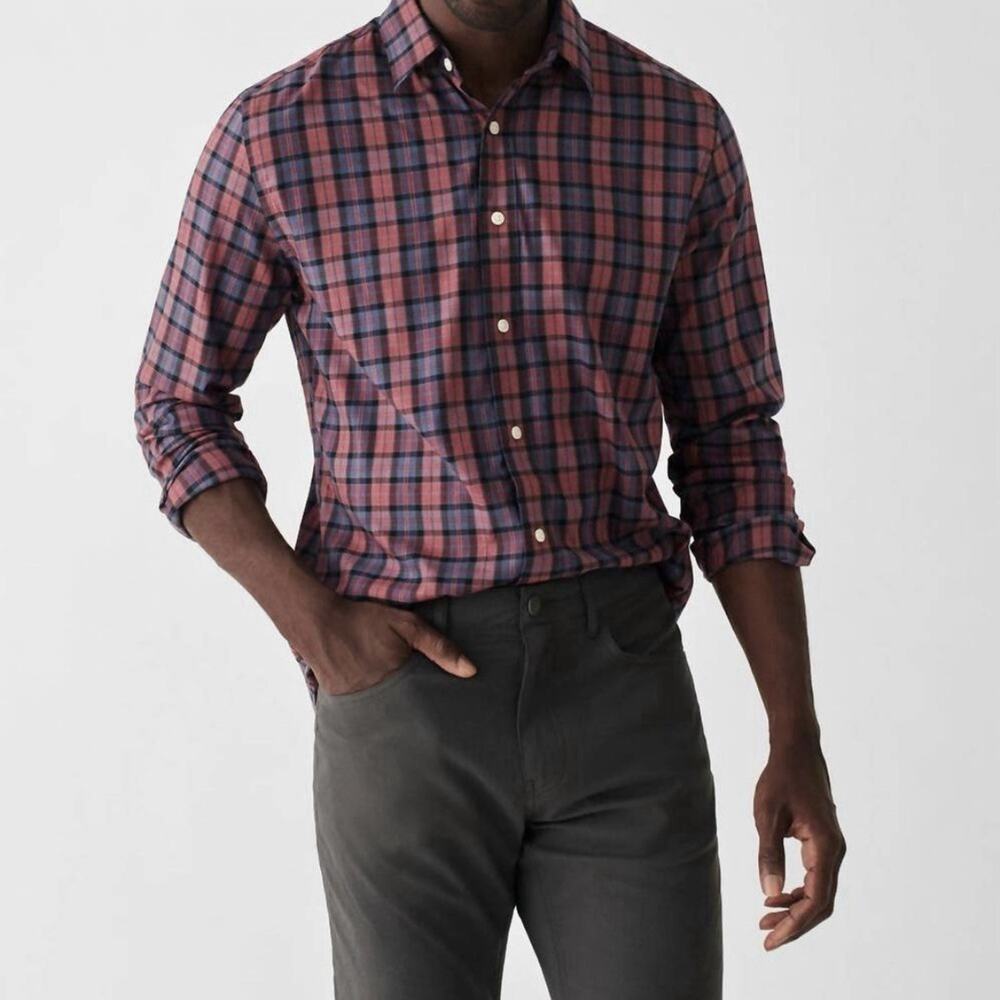NWT Faherty The‎ Movement Shirt Point Jewel Plaid Mens M Preppy Casual Classic